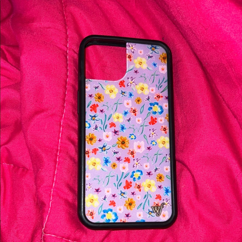 Wallflower Floral Phone Case with Black Edge iphone 13